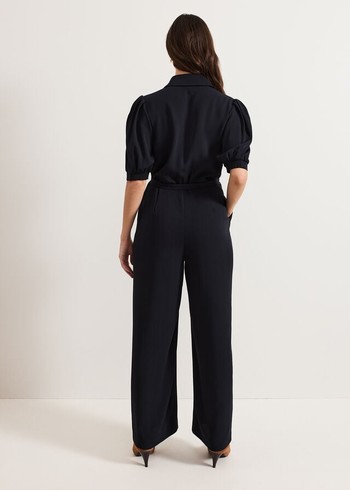 Phase Eight Candice Zip Jumpsuit Navy USA | 5192846-JR